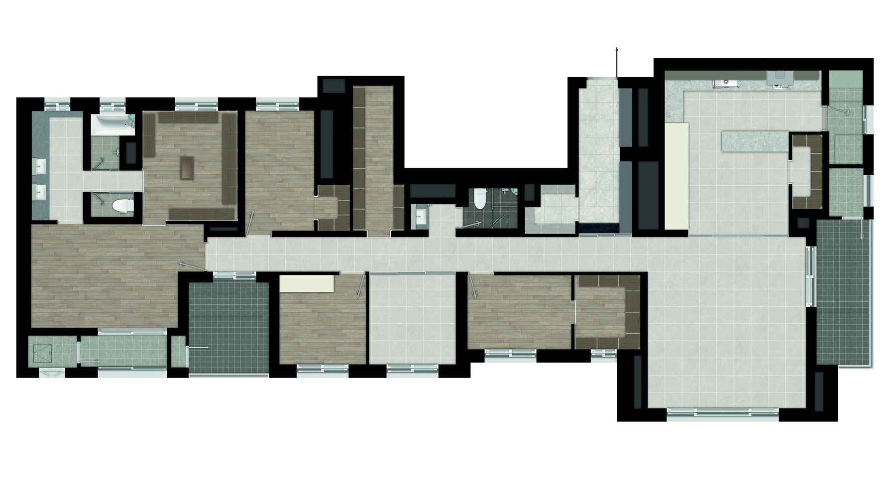 아파트 176P 공간 배치 평면도